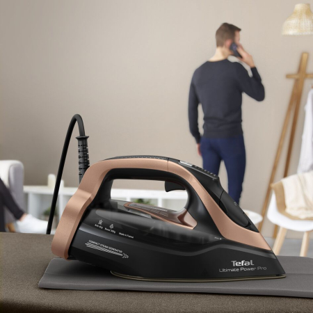 Fier de calcat cu abur Tefal Ultimate Power Pro FV9E50E0, 3200W, jet de abur 300 g/min, abur variabil 0-85 g/min, panou comanda LED, oprire automata [7]