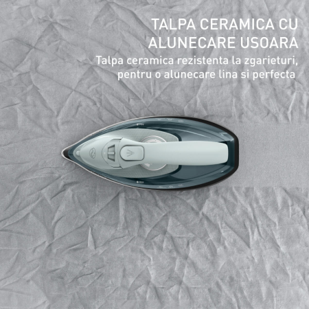 Fier de calcat fara fir Tefal Freemove Power FV6670E0, 2600W, jet abur 220 g/min, abur variabil 0 - 40 g/min, recipient apa 250 ml, sistem anticalcar, [2]