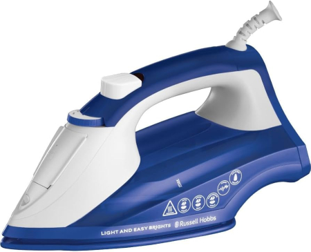 Fier de calcat Russell Hobbs Light & Easy Brights, talpa ceramica cu balsam, abur 115g, abur continuu 35g, safir [0]