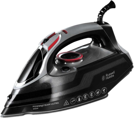 Bucatarie - Fier de calcat Russell Hobbs Power Steam Ultra, talpa ceramica, abur puternic, jet abur 200g, abur continuu 50g, alb