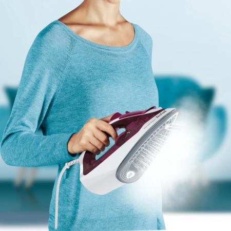Fier de calcat Tefal Express Steam FV2835E0, 2400W, Jet de abur 160 g/min, abur variabil 0-35 g/min, 270 ml, violet [2]