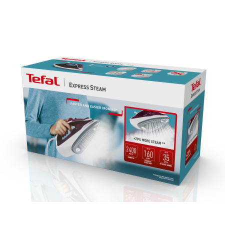 Fier de calcat Tefal Express Steam FV2835E0, 2400W, Jet de abur 160 g/min, abur variabil 0-35 g/min, 270 ml, violet [5]