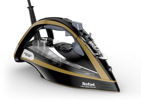 Bucatarie - Fier de calcat Tefal Ultimate Pure FV9847E0, 3200W, jet abur 260g/min, abur variabil 0-60g/min, rezervor 350ml, talpa Durilium AirGlide AutoClean, opr