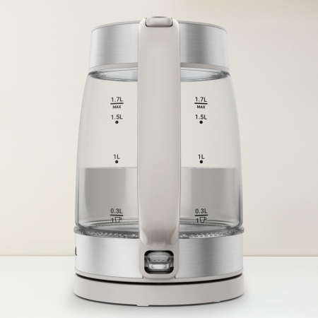 Fierbator apa Tefal KI605B30, 2200W, 1.7L, vas din sticla cu gradatii, iluminare ambientala, filtru detasabil, functie oprire automata, gri [13]