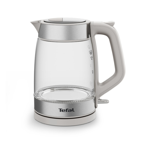 Fierbator apa Tefal KI605B30, 2200W, 1.7L, vas din sticla cu gradatii, iluminare ambientala, filtru detasabil, functie oprire automata, gri [1]
