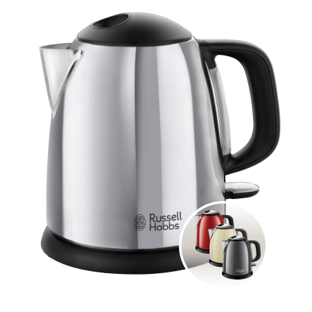 Fierbator compact Russell Hobbs Victory, 1L, 2200W, design compact, filtru calcar, indicator nivel apa, alb [0]