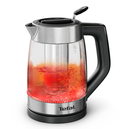 Fierbator de apa Tefal Element BJ760DE0, 2200 W, 1.7 L, 5 trepte temperatura, indicator luminos temperatura, infuzor pentru ceai, baza rotativa, argin [12]