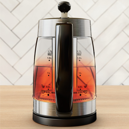 Fierbator de apa Tefal Element BJ760DE0, 2200 W, 1.7 L, 5 trepte temperatura, indicator luminos temperatura, infuzor pentru ceai, baza rotativa, argin [2]