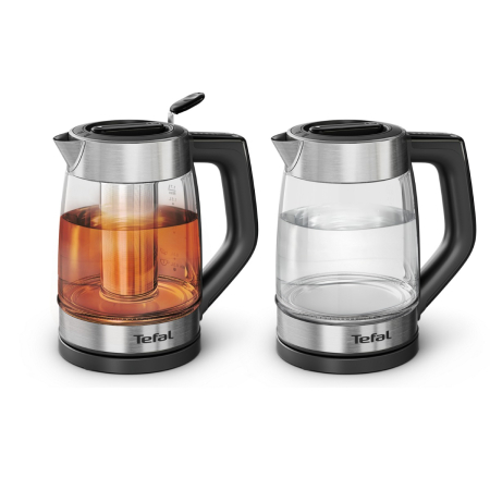 Fierbator de apa Tefal Element BJ760DE0, 2200 W, 1.7 L, 5 trepte temperatura, indicator luminos temperatura, infuzor pentru ceai, baza rotativa, argin [14]