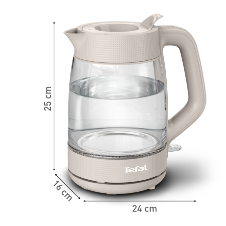 Fierbator de apa Tefal Morning KO2G0BE0, 2000 W, 1.7 L, vas din sticla cu gradatii, iluminare ambientala, filtru detasabil, functie oprire automata, b [13]
