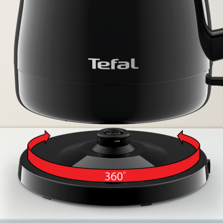 Fierbator de apa Tefal Vita KO153810, 2400 W, 0.8 L, filtru anticalcar, oprire automata, baza rotativa, negru [6]