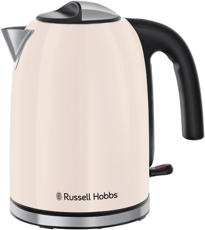 Bucatarie - Fierbator electric Russell Hobbs 28510-70 Colours Plus Jasmine, 1.7L, 2400W, filtru anticalcar, iluminare, Jasmine Crem