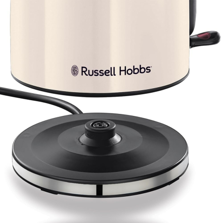 Fierbator electric Russell Hobbs 28510-70 Colours Plus Jasmine, 1.7L, 2400W, filtru anticalcar, iluminare, Jasmine Crem [7]