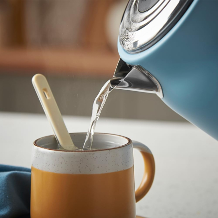 Fierbator electric Russell Hobbs 28641-70 Hanley, 1.7L, 2400W, design retro, filtru anticalcar, depozitare cablu, Albastru Retro [2]