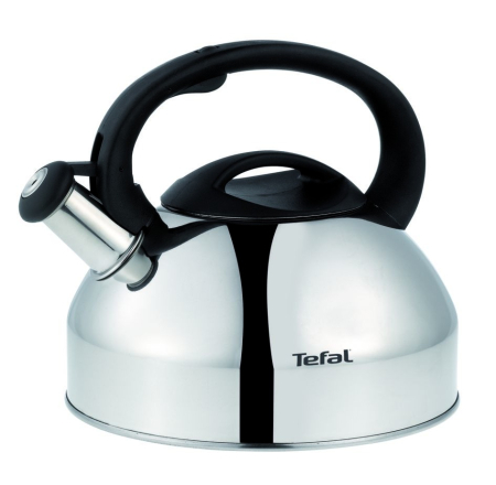Bucatarie - Fierbator manual cu fluier Tefal C7922024, 3 litri, maner ergonomic, otel inoxidabil, argintiu & negru