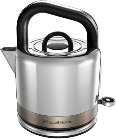 Fierbatoare - Fierbator Russell Hobbs Distinctions, 1.7L, 2400W, design premium, filtru calcar detasabil, baza 360°, titan