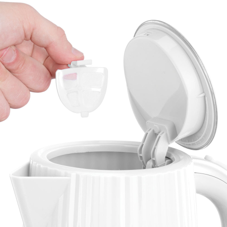 Fierbator Russell Hobbs Eden, 1.7L, 2400W, design modern, filtru calcar, indicator nivel apa, alb [4]