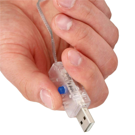 Figurina Craciun, Mos Craciun pe scara, cu iluminare LED, alimentare USB, pentru interior [8]