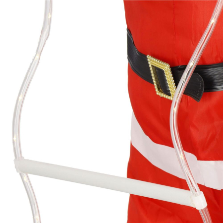 Figurina Craciun, Mos Craciun pe scara, cu iluminare LED, alimentare USB, pentru interior [11]