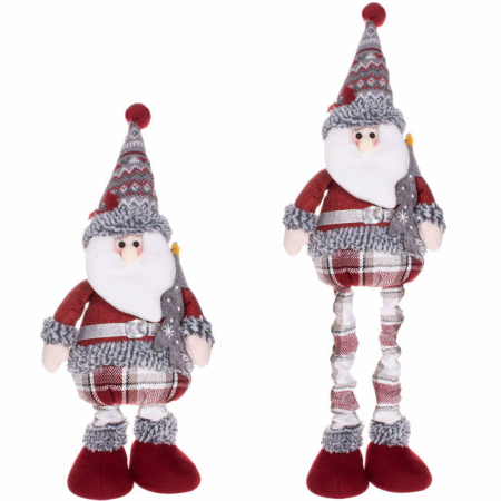 Figurina Craciun, Mos Craciun, picioare telescopice, inaltime extensibila 57-80cm [0]