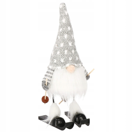 Figurina Craciun, Spiridus pe schiuri, inaltime 33cm [8]