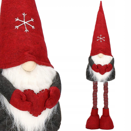 Figurina decorativa de Craciun, Gnom, picioare telescopice, inaltime extensibila 50-70cm [11]