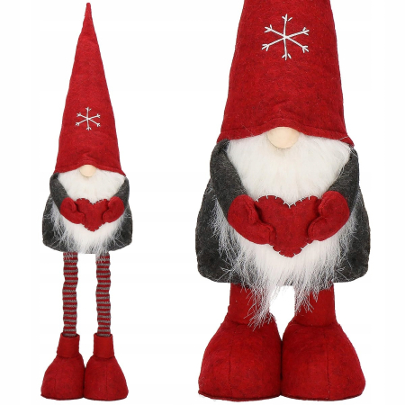 Figurina decorativa de Craciun, Gnom, picioare telescopice, inaltime extensibila 50-70cm [3]