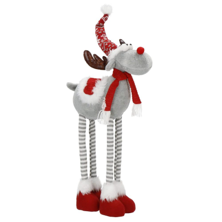 Figurina decorativa de Craciun, Ren, picioare telescopice, iluminare LED, inaltime reglabila 64-85cm [10]