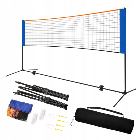 Fileu reglabil multisport badminton tenis volei, inaltime reglabila 95-225 cm, tevi fier, geanta transport, 305x103 cm [1]