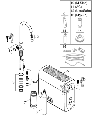 Filtru bucatarie Grohe 31498DL1, Blue Home, medie, tip C, filtrare, CO2, racire, mat, cupru [3]