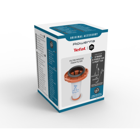 Bucatarie - Filtru din spuma Rowenta ZR009010, compatibil cu aspiratoarele verticale Rowenta X-Force Flex 9.60, X-Nano si X-Pert 7.60, seriile RH6Axx, RH11xx si RH20xx