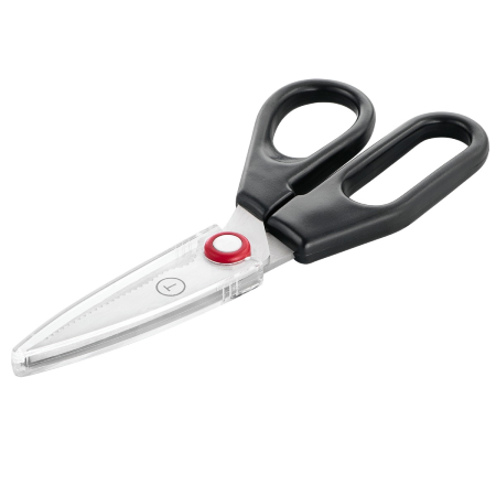 Bucatarie - Foarfeca de bucatarie Tefal Ingenio K4271134, inox, lame detasabile, capac de protectie, compatibilitate cu masina de spalat vase, negru & rosu