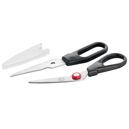 Foarfeca de bucatarie Tefal Ingenio K4271134, inox, lame detasabile, capac de protectie, compatibilitate cu masina de spalat vase, negru & rosu [9]