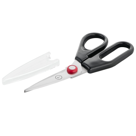 Foarfeca de bucatarie Tefal Ingenio K4271134, inox, lame detasabile, capac de protectie, compatibilitate cu masina de spalat vase, negru & rosu [8]