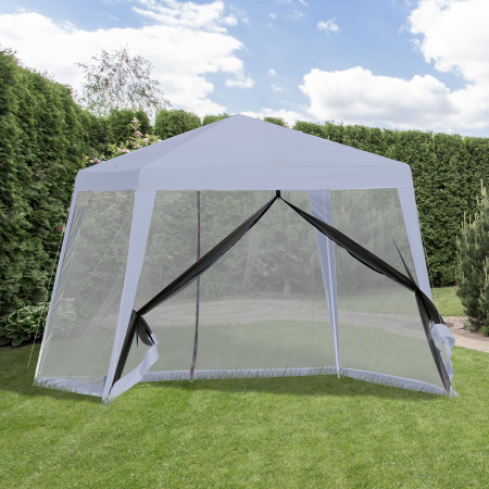  Foisor de Gradina 3x3m cu Plasa de Tantari din Poliester si Metal [1]