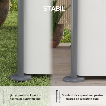  Foisor de Gradina 3x4 m cu Perdele Detasabile, Acoperis Dublu si Structura din Metal, Crem [6]