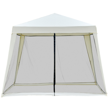 Prelate, pavilioane, umbrele terasa -  Foisor de Gradina Impermeabil cu Plasa Tantari Bej 3 x 3 x 2.35 m