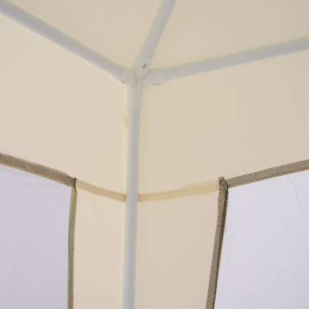 Foisor de Gradina Impermeabil cu Plasa Tantari Bej 3 x 3 x 2.35 m [7]