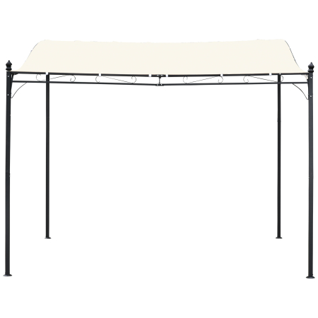  Foisor Perdea Parasolara Cu Prelata in Poliester Impermeabila, Crem, Cadru Gri, 297x297cm [3]