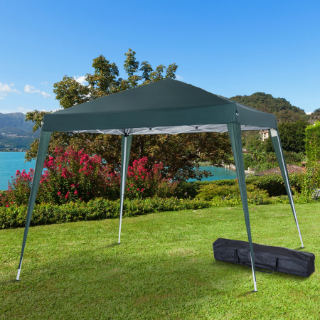  Foisor Pliabil de Gradina 2.4x2.4m in Otel si poliester, Verde [1]