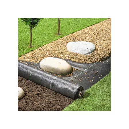Folie agrotextil, mulcire, antiburuieni, filtru UV, 10 x 3.2metri, 90g/m2, negru [3]