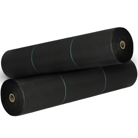 Agrotextil antiburuieni polipropilena 70g/m2 cu protectie UV, mentine umiditatea solului, 100x1.1 m, negru [19]