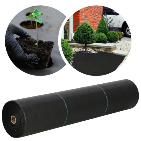Folie agrotextil, mulcire, antiburuieni, filtru UV, 50 x 1.1metri, 135g/m2, negru [5]