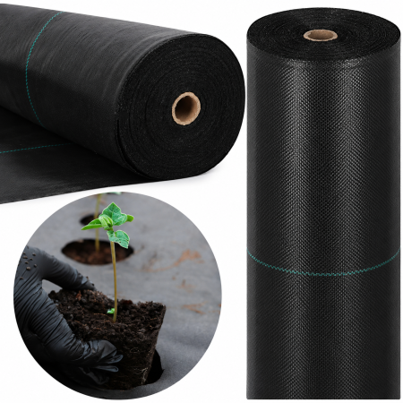 Folie agrotextil, mulcire, antiburuieni, filtru UV, 50 x 1.6metri, 135g/m2, negru [4]