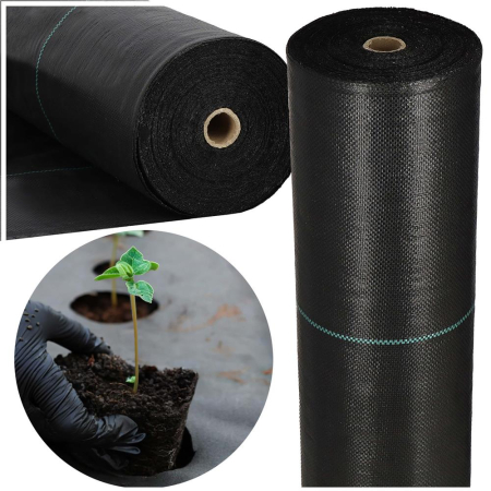 Folie agrotextil, mulcire, antiburuieni, filtru UV, 50 x 1.6metri, 135g/m2, negru [10]