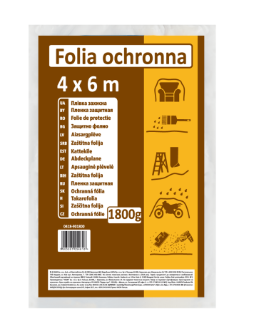 Unelte de vopsit si tencuit - Folie de constructie regranulata LDPE, 4 x 6 m