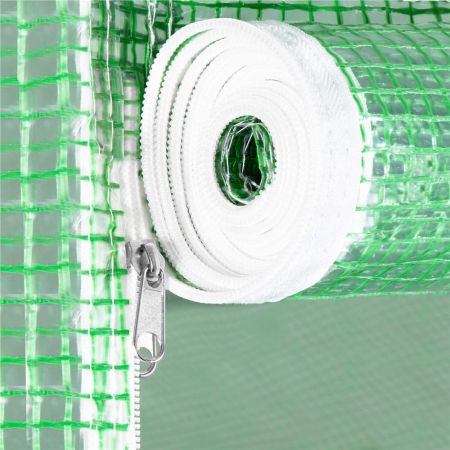 Folie inlocuire sera 200x200x200 cm, PE 140g/m2 cu plasa PP, filtru UV4, 4 ferestre si usa fermoar, verde [7]