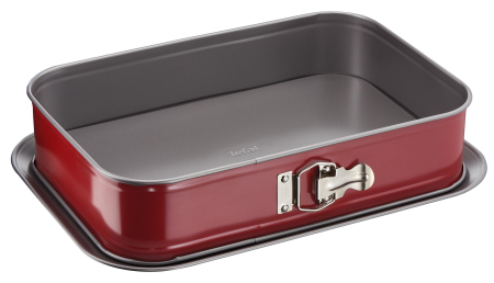 Tavi - Forma de copt DeliBake J1640574, antiaderenta, margine detasabila, 36 x 24 cm, otel carbon, rosu