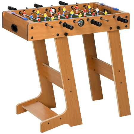 Jucarii si accesorii -  Fotbal- Biliard pliabil compact din lemn cu 18 jucatori, 69x37x70cm