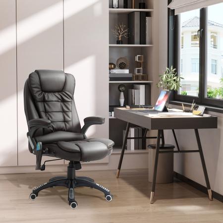  Fotoliu Birou 62×68×111-121 cm - Masaj, incalzire & Reglaj Electric [1]